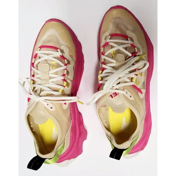 Sorel Sneakers Kinetic Breakthru Tech Lace 7.5 Bleached Ceramic & Fucshia Shoes - Picture 4 of 13